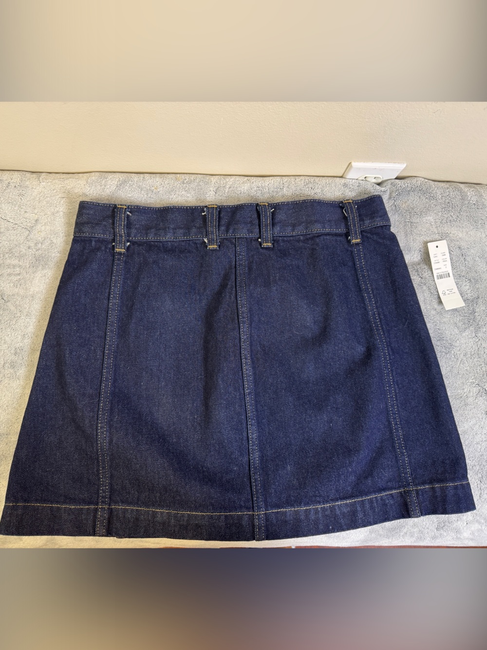 J.Crew Dark Wash Denim A-Line Button Front Skirt - Size 2 - Picture 7 of 7